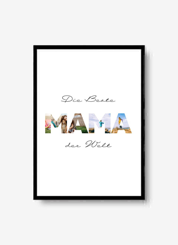 Die Beste MAMA der welt - personalisiertes Poster