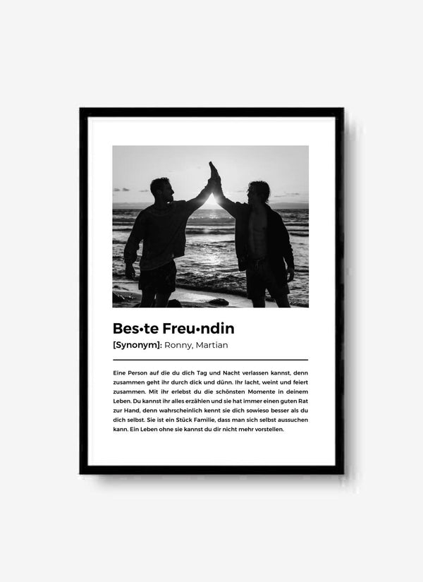 Bester Freund - personalisiertes Poster Personalisiert mit Namen und Bild