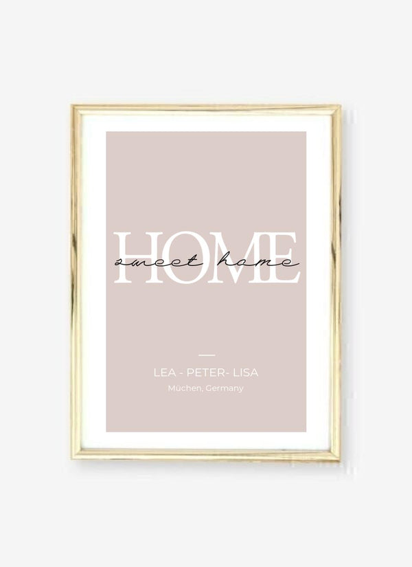 Home Sweet Home (Trautes Heim, Glück allein) - personalisiertes Poster