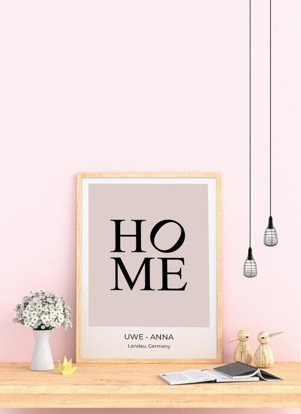 Home (Heim) - personalisiertes Poster