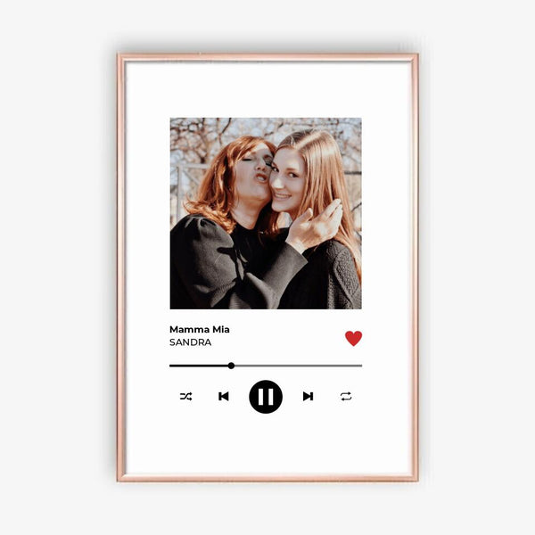 Musikplayer mit Foto - personalisiertes Poster Personalisiert mit Namen