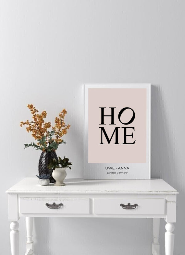 Home (Heim) - personalisiertes Poster