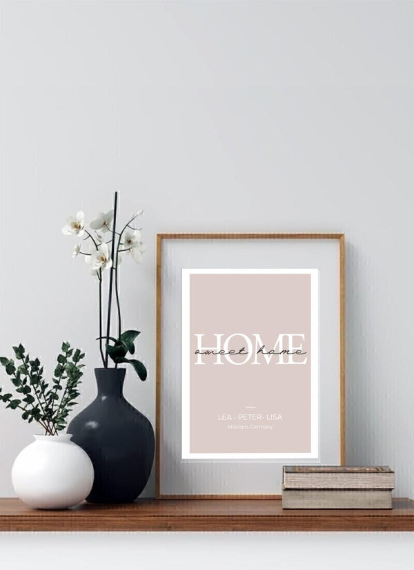 Home Sweet Home (Trautes Heim, Glück allein) - personalisiertes Poster