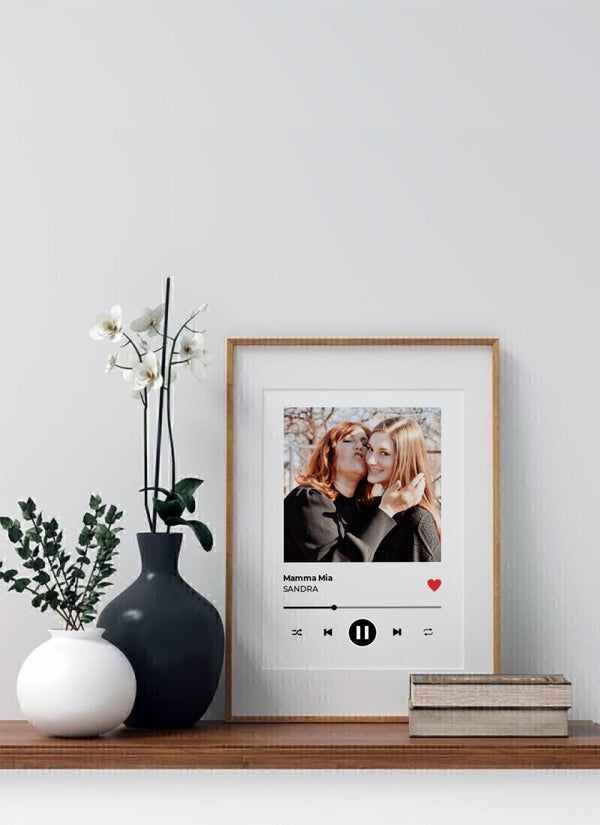 Musikplayer mit Foto - personalisiertes Poster Personalisiert mit Namen