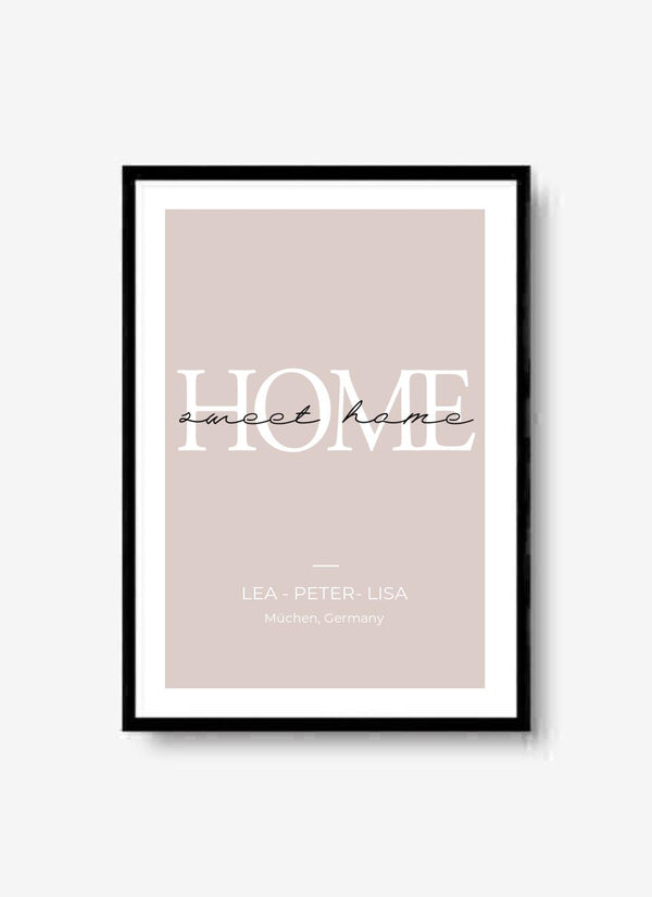 Home Sweet Home (Trautes Heim, Glück allein) - personalisiertes Poster