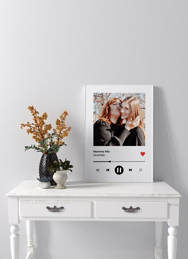 Musikplayer mit Foto - personalisiertes Poster Personalisiert mit Namen