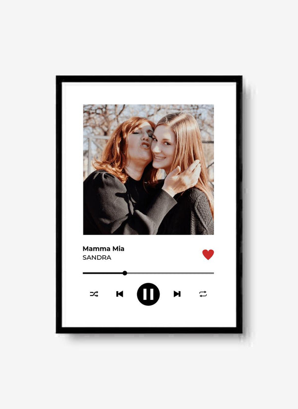 Musikplayer mit Foto - personalisiertes Poster Personalisiert mit Namen