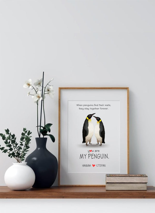 Pinguin-Paar - Personalisiertes Poster