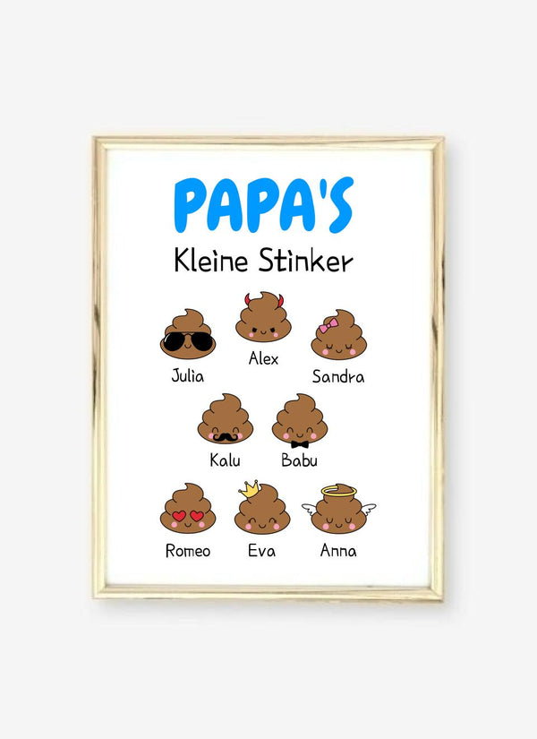 Papa's Kleine Stinker - Personalisiertes Poster