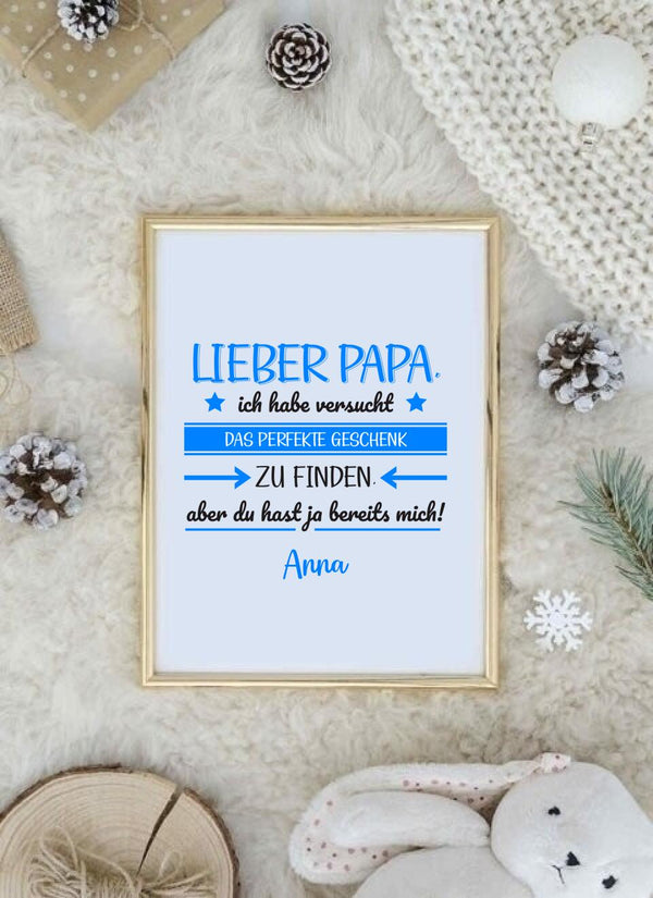 Lieber Papa - Personalisiertes Poster