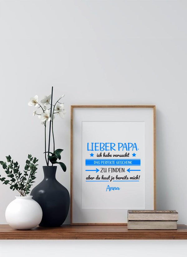 Lieber Papa - Personalisiertes Poster