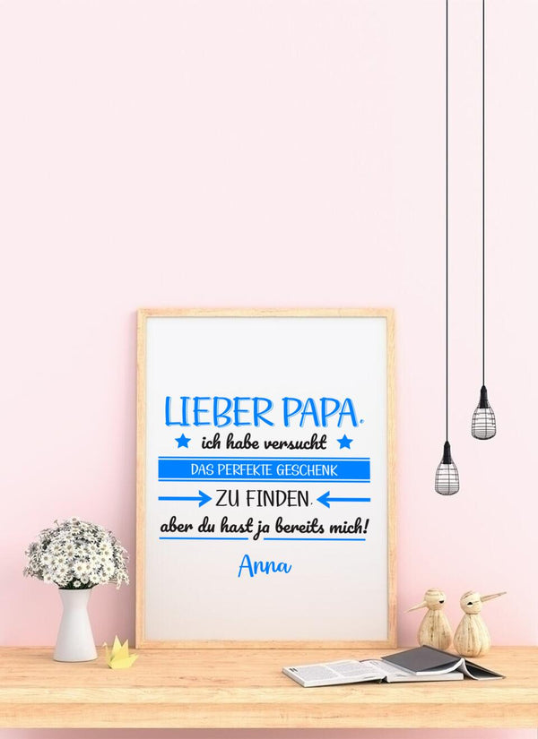 Lieber Papa - Personalisiertes Poster