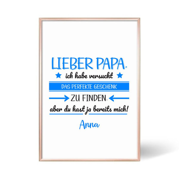 Lieber Papa - Personalisiertes Poster