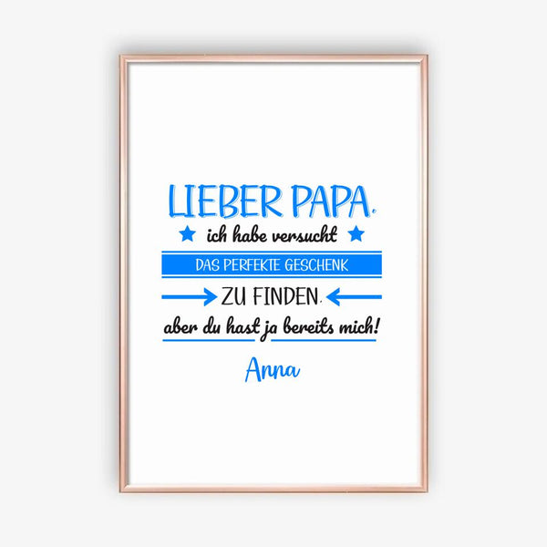 Lieber Papa - Personalisiertes Poster