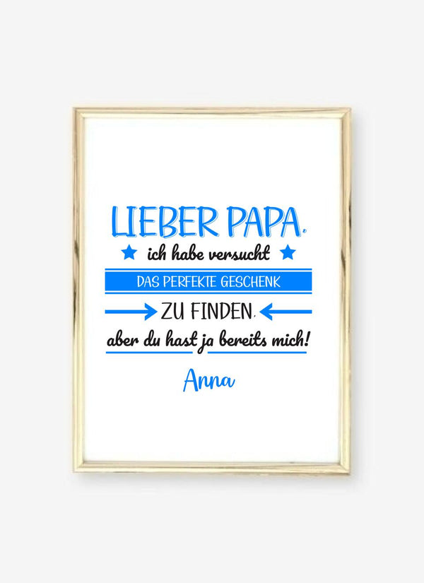 Lieber Papa - Personalisiertes Poster