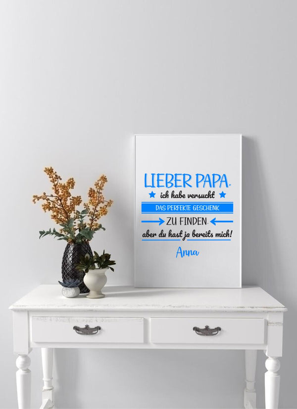 Lieber Papa - Personalisiertes Poster