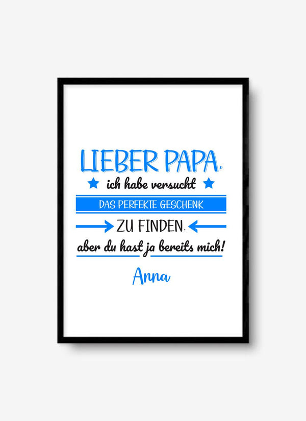 Lieber Papa - Personalisiertes Poster