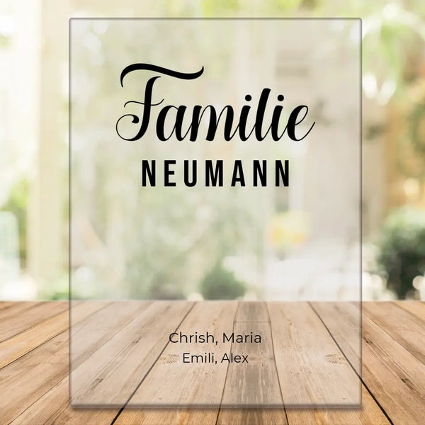 Familie - personalisiertes Acrylglas