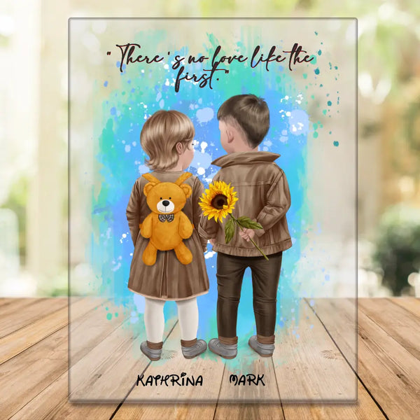 Kindheit Liebe- personalisiertes Acrylglas