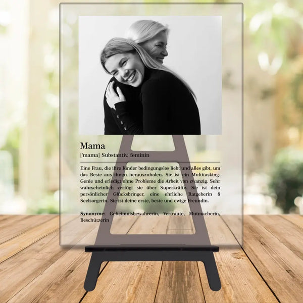 Mama-Definition mit Foto - Personalisiertes Acrylglas