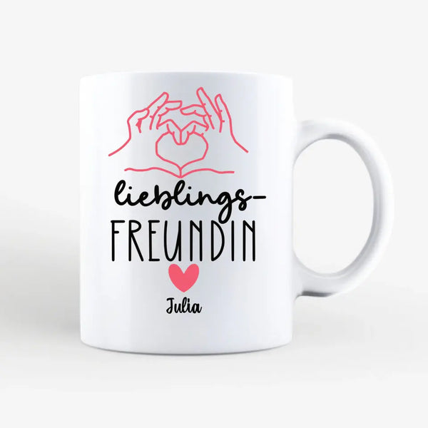 Personalisierte Tasse Lieblingsfreundin Personalisiert mit Namen