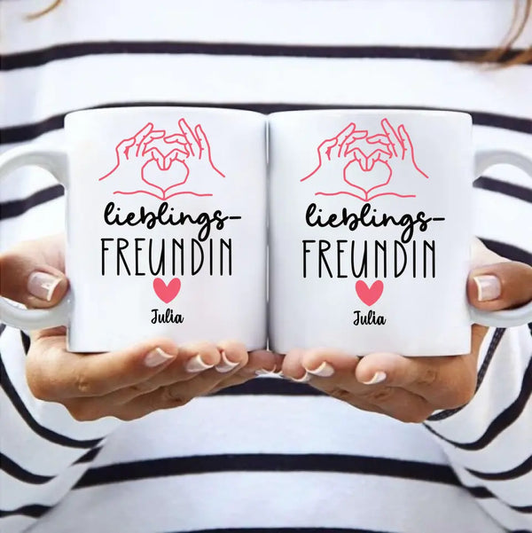 Personalisierte Tasse Lieblingsfreundin Personalisiert mit Namen