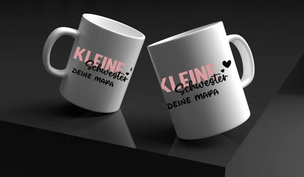 Personalisierte Spruch Tasse Kleine Schwester mit Namen