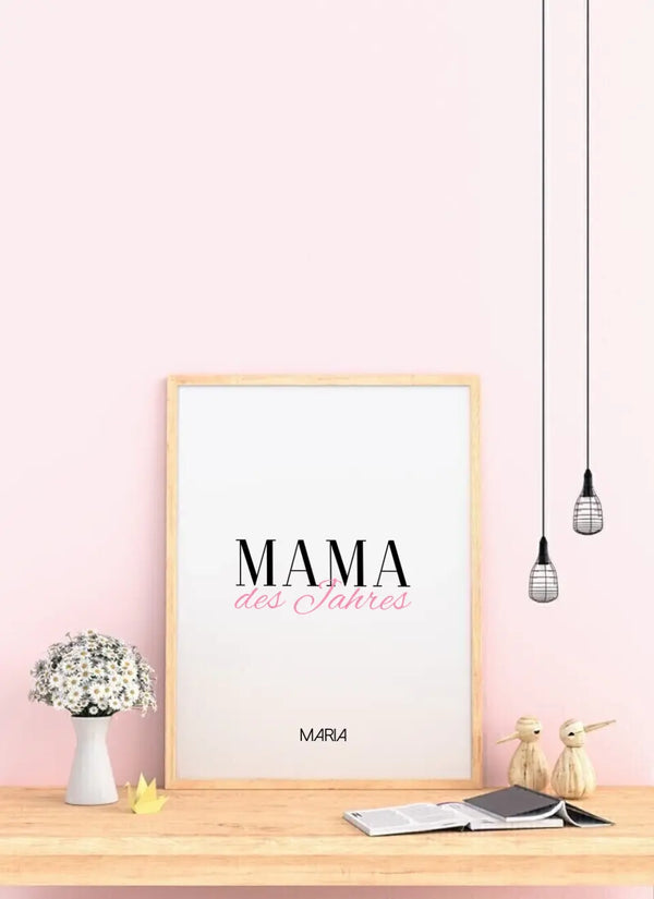 Mama des Jahres - personalisiertes Poster