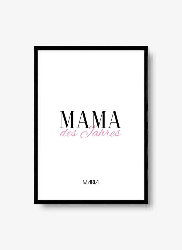 Mama des Jahres - personalisiertes Poster