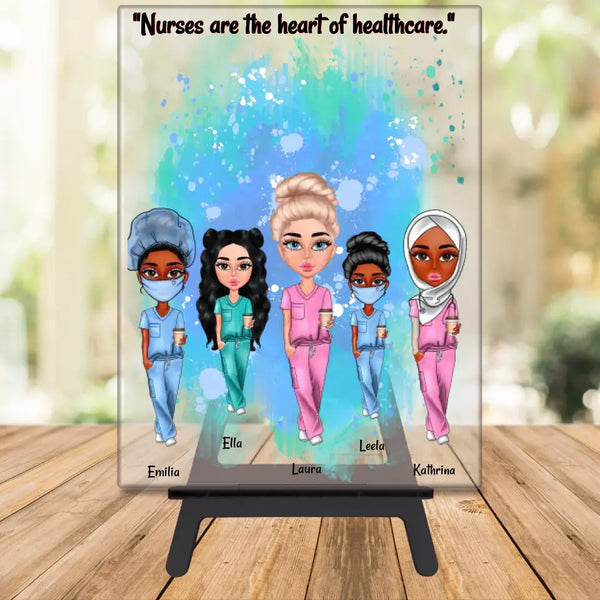 Cartoon Krankenschwester Acrylglas 2-5 Personen