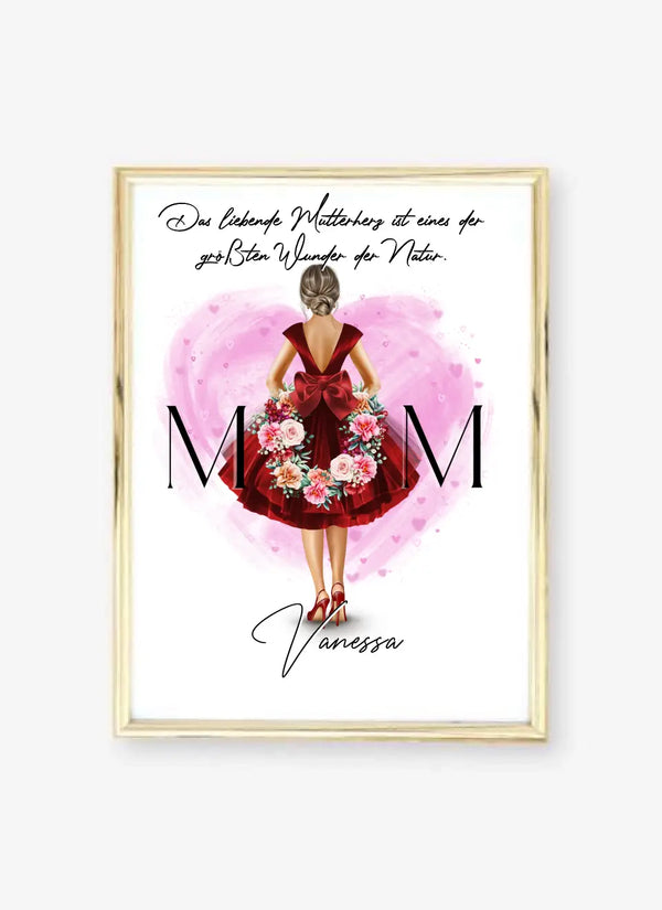 MOM Clipart Poster - personalisiert mit Namen