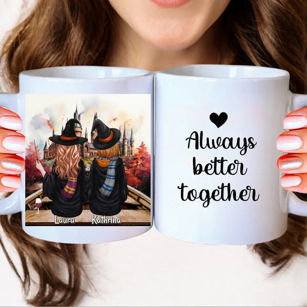 Personalisierte Beste Freundinnen Zauberer Potter Clipart Tasse Personalisiert mit Namen