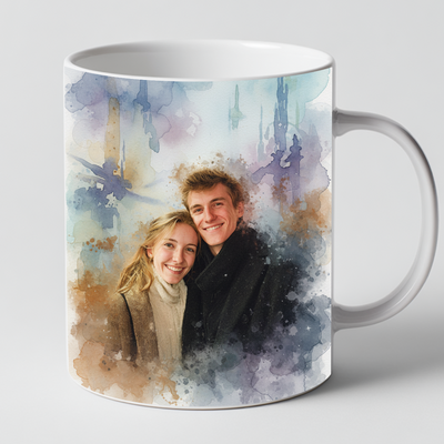 Dein Foto als Aquarell Tasse Meisterwerk