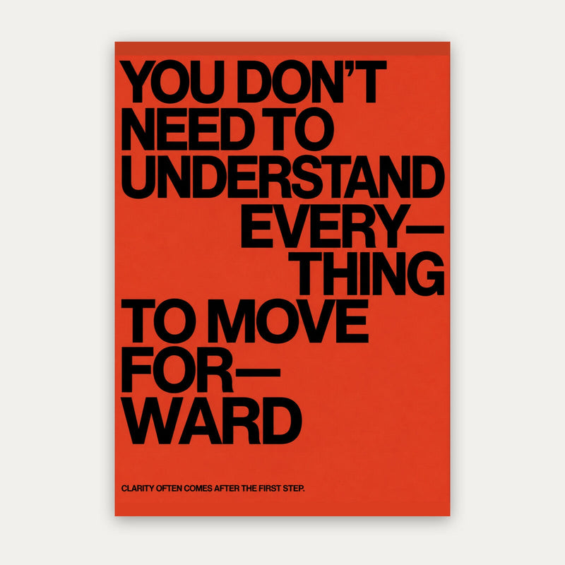 Move Forward – Typo Poster in Rot & Schwarz