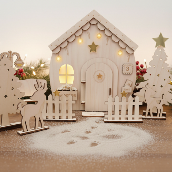 Wichtelhaus zum Selbstgestalten aus Echtholz handgefertigt und personalisierbar