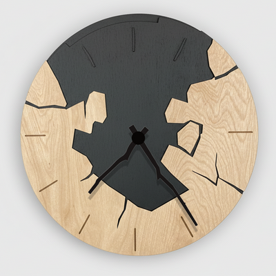 Astora Handgefertigte Wanduhr aus Echtholz