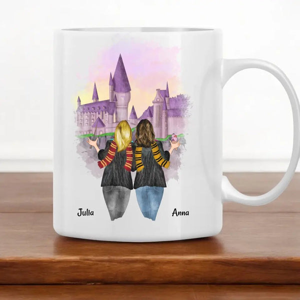 Freundinnen Potter Zauberer Clipart Tasse Personalisiert mit Namen - MyMagicMemory DE