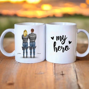 Polizei Paar Uniform Polizei Paar Uniform - personalisierte Tasse - MyMagicMemory DE