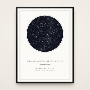 Sternenkarte Poster – eure Nacht, echt berechnet