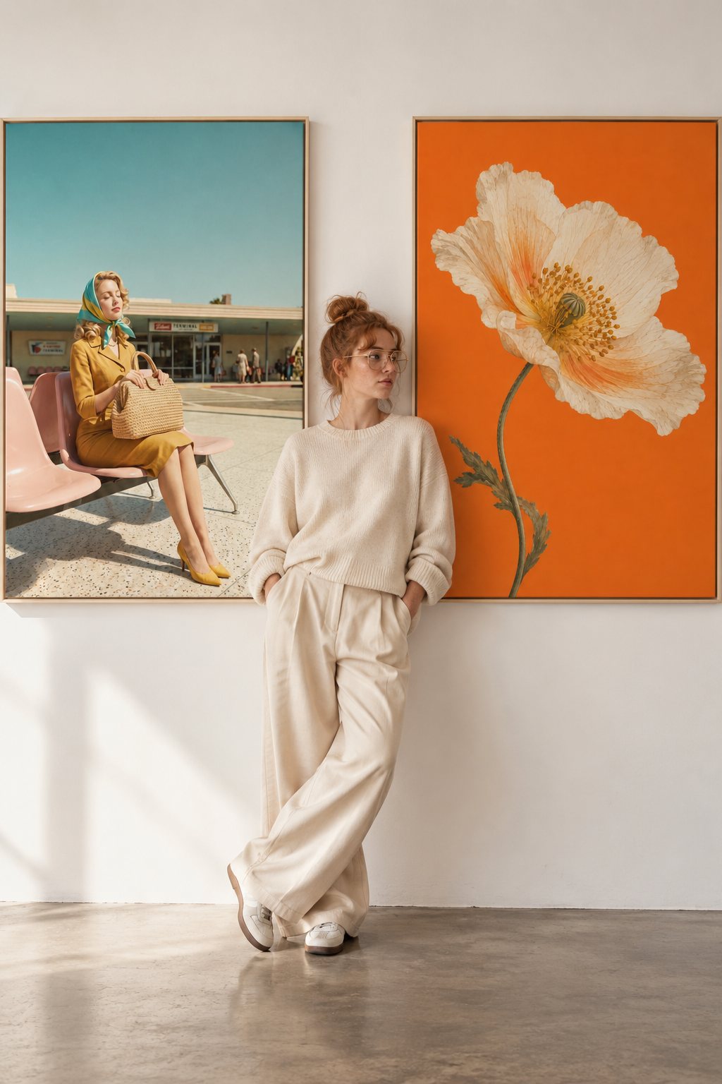 Zwei Kunstdrucke von MyMagicMemory in hellen Holzrahmen an einer Galeriewand